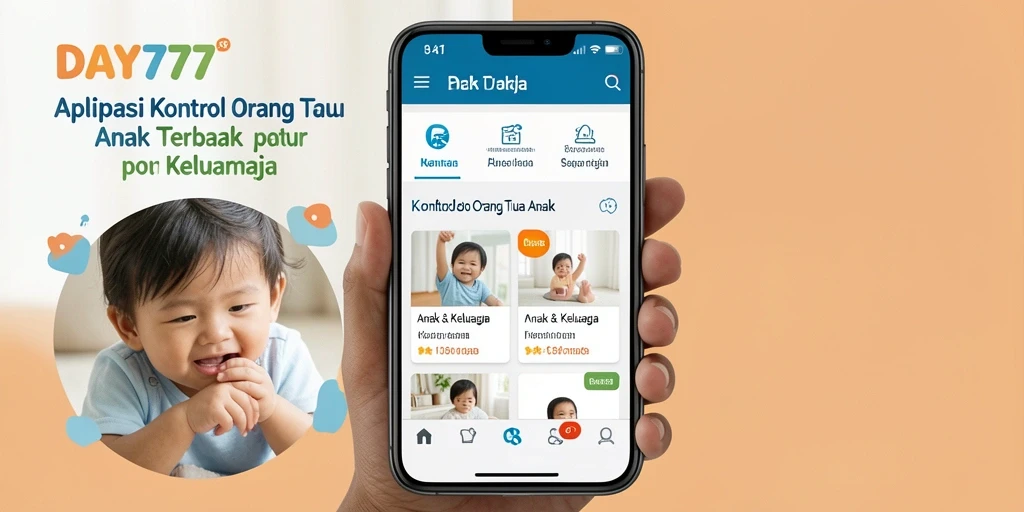 Antarmuka intuitif aplikasi DAY777 untuk kontrol orang tua.