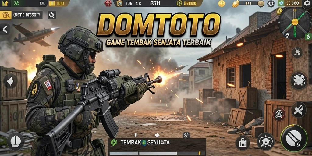 Tampilan antarmuka dan aksi seru dalam DOMTOTO.