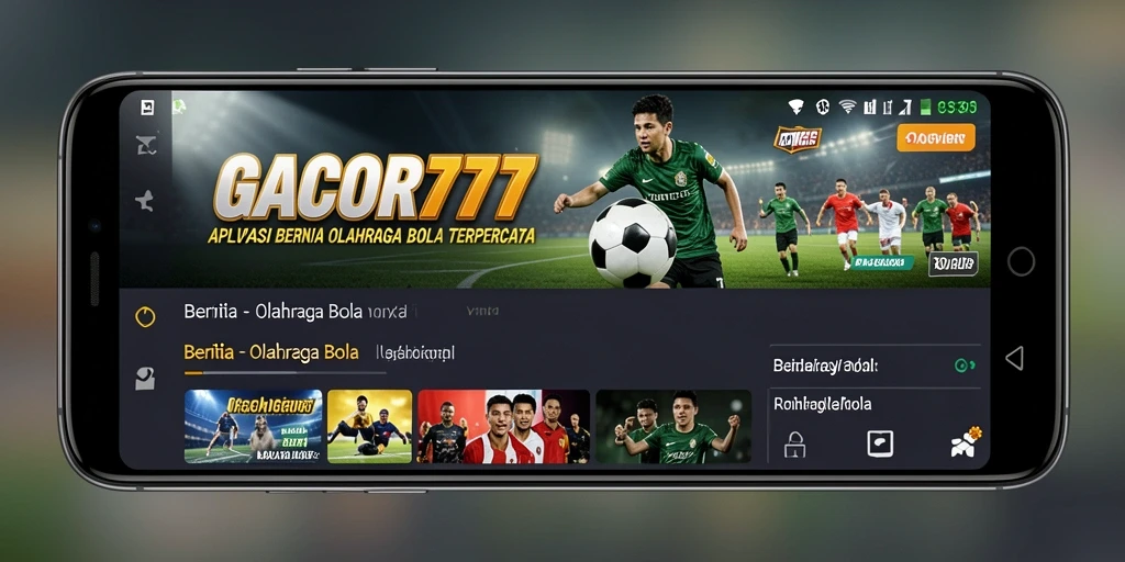 Antarmuka GACOR777 menampilkan berita olahraga bola terkini.