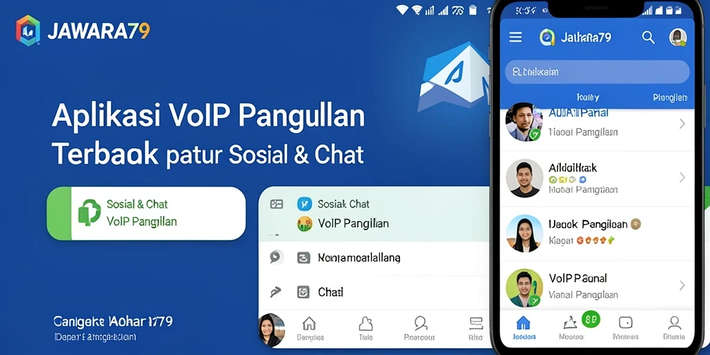 Tampilan antarmuka pengguna JAWARA79 untuk panggilan VoIP yang intuitif.
