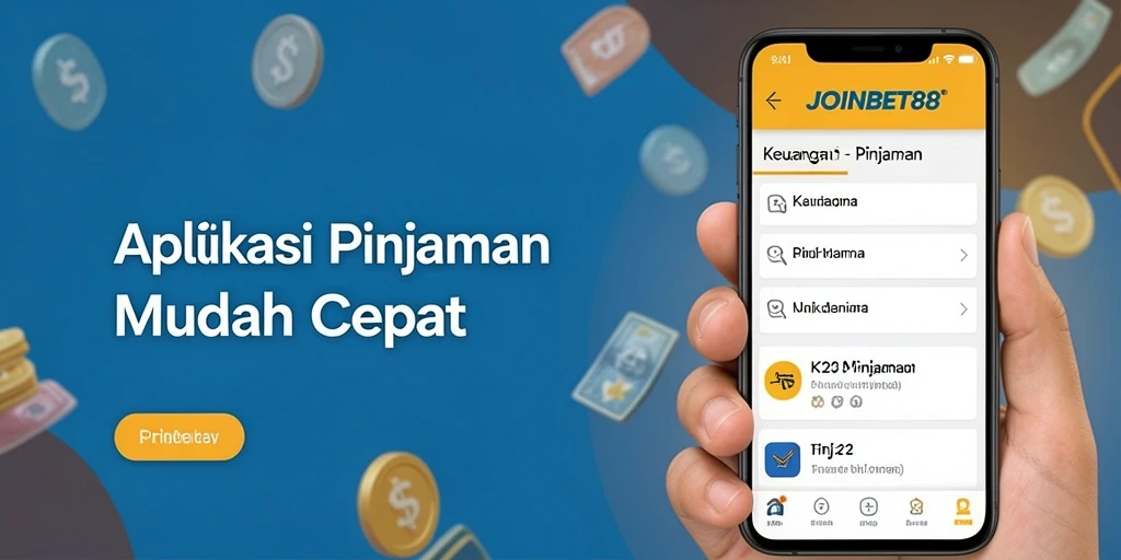 Tampilan antarmuka aplikasi JOINBET88 untuk pinjaman yang user-friendly.