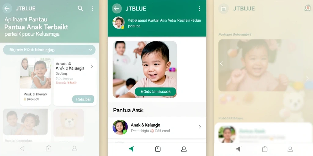 Antarmuka aplikasi JTBLUE yang mudah digunakan untuk memantau anak.