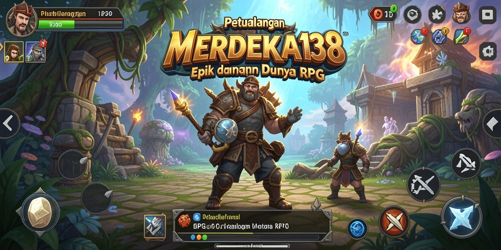 Tampilan antarmuka RPG yang menakjubkan dalam MERDEKA138.