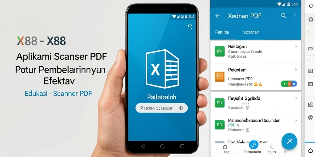 Antarmuka utama X88 menunjukkan fungsi pemindaian PDF yang mudah digunakan.